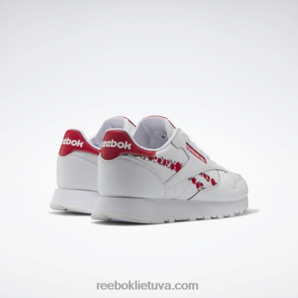 Reebok klasikiniai odiniai batai - klasės mokykla FTYF81417 ftwr balta / vektorinis raudonas vaikai