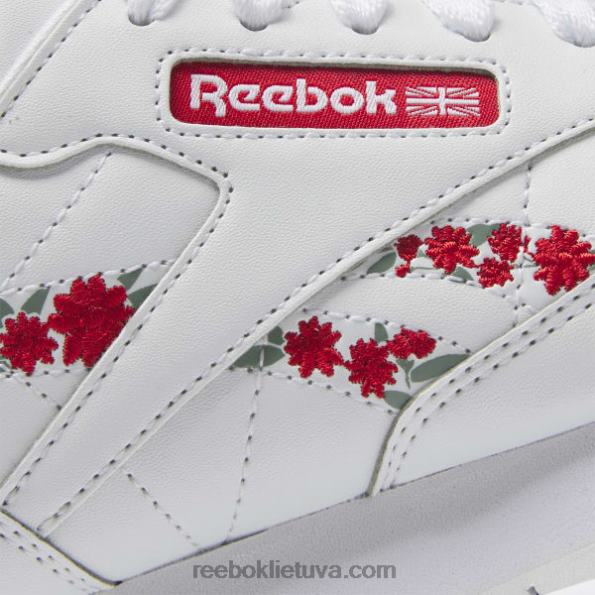 Reebok klasikiniai odiniai batai - klasės mokykla FTYF81417 ftwr balta / vektorinis raudonas vaikai