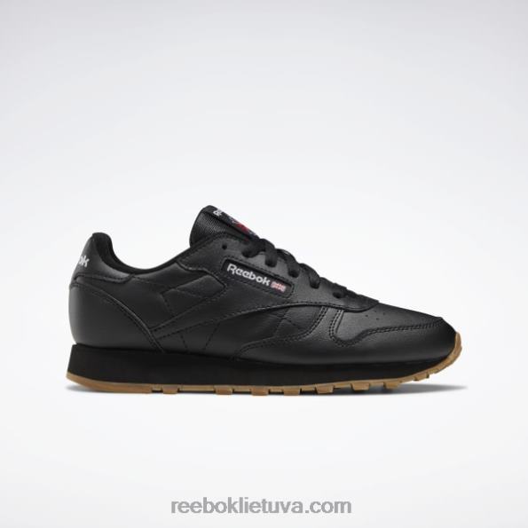 Reebok klasikiniai odiniai batai - klasės mokykla FTYF81422 šerdis juoda/reebok guminė guma-02 vaikai