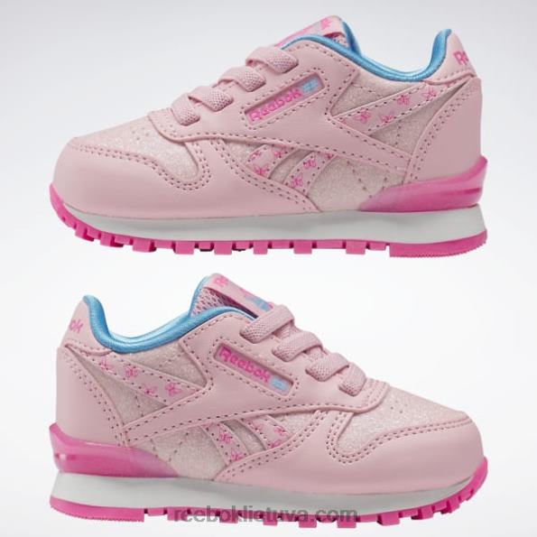 Reebok klasikiniai odiniai step 'n' flash bateliai - mažyliui FTYF81397 rožinis švytėjimas / atominė rožinė vaikai