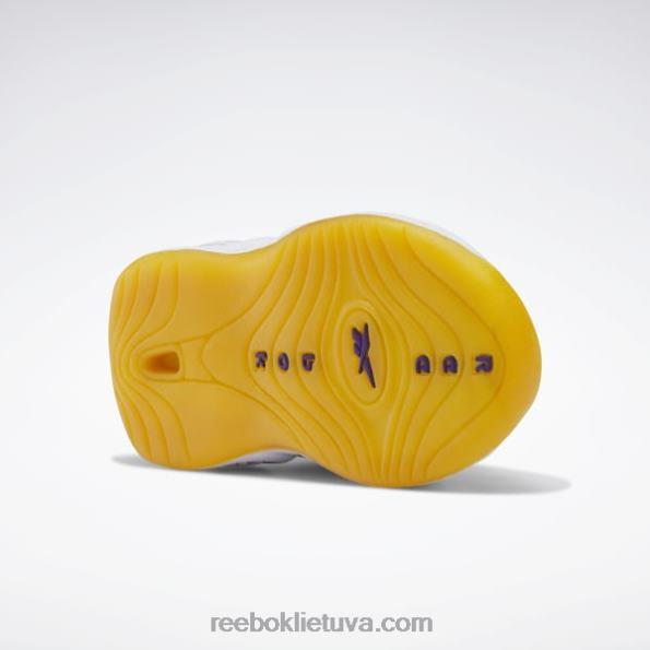 Reebok klausimas mid batai - bamblys FTYF81373 ftwr baltas/geltonas siūlas/ultra violetinis vaikai