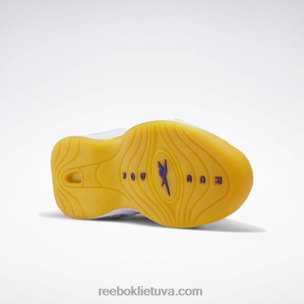 Reebok klausimas vidurio batai - ikimokyklinis FTYF81375 ftwr baltas/geltonas siūlas/ultra violetinis vaikai