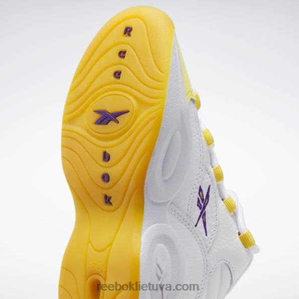 Reebok klausimas vidurio batai - ikimokyklinis FTYF81375 ftwr baltas/geltonas siūlas/ultra violetinis vaikai