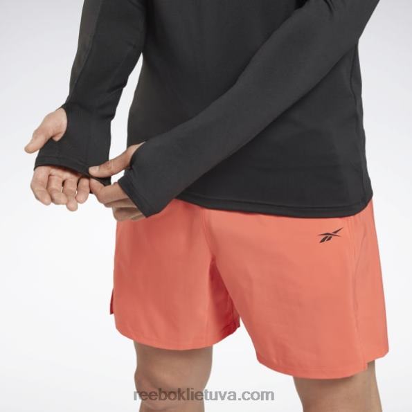 Reebok bėgiojantis viršus su ketvirčiu užtrauktuku FTYF81300 juodas vyrų