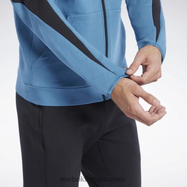 Reebok Dreamblend džemperis su užtrauktuku FTYF81224 plieninis mėlynas s23-r vyrų