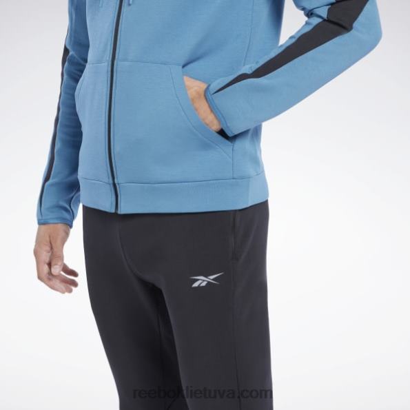 Reebok Dreamblend džemperis su užtrauktuku FTYF81224 plieninis mėlynas s23-r vyrų