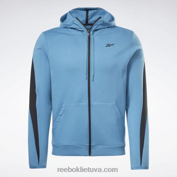 Reebok Dreamblend džemperis su užtrauktuku FTYF81224 plieninis mėlynas s23-r vyrų