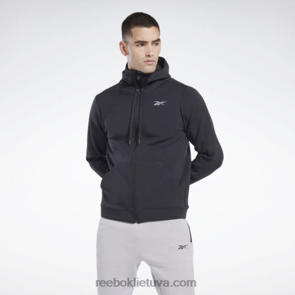 Reebok Dreamblend džemperis su užtrauktuku FTYF81255 juodas vyrų