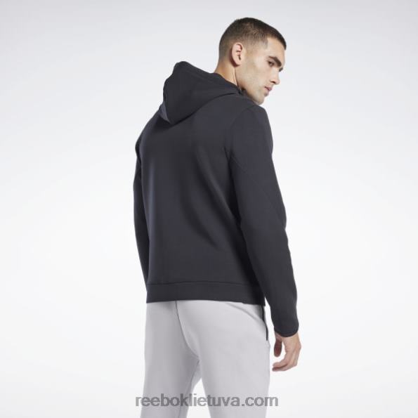 Reebok Dreamblend džemperis su užtrauktuku FTYF81255 juodas vyrų