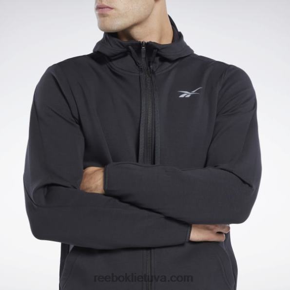 Reebok Dreamblend džemperis su užtrauktuku FTYF81255 juodas vyrų