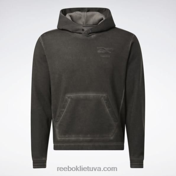 Reebok Dviejų dažų vilnos džemperis su krepšinio aikštelėmis FTYF81276 juodas vyrų