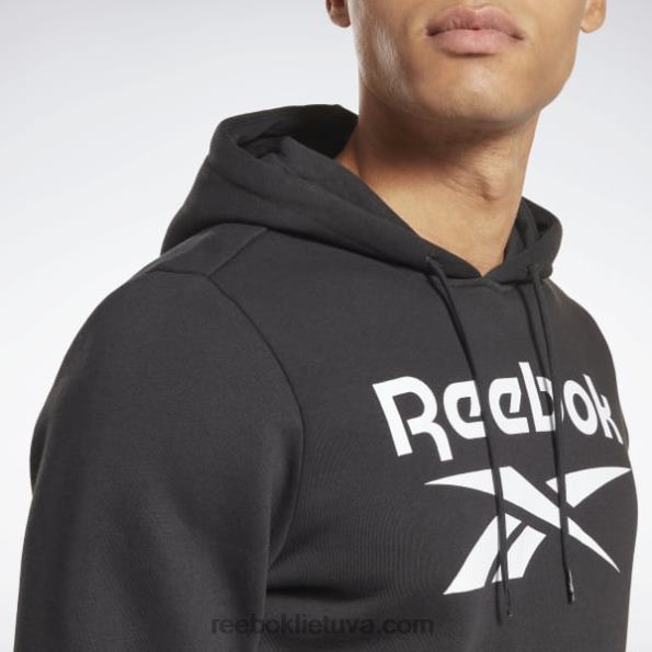 Reebok Identity fleece sukrautas logotipas megztinis gobtuvas FTYF81171 juodas vyrų