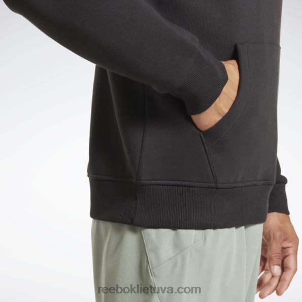 Reebok Identity fleece sukrautas logotipas megztinis gobtuvas FTYF81171 juodas vyrų