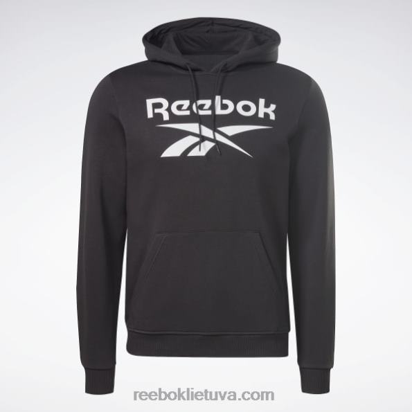 Reebok Identity fleece sukrautas logotipas megztinis gobtuvas FTYF81171 juodas vyrų