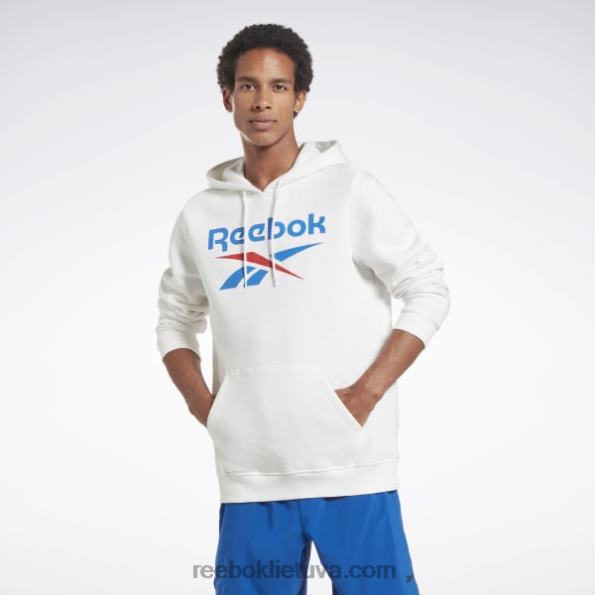 Reebok Identity fleece sukrautas logotipas megztinis gobtuvas FTYF81243 baltas vyrų