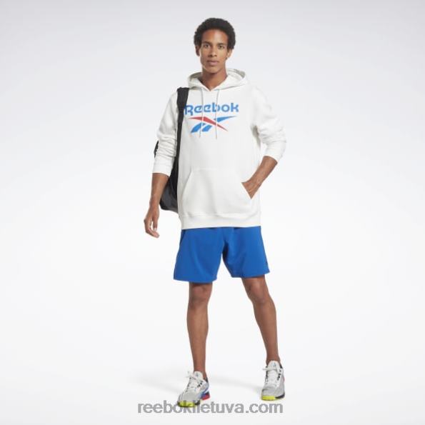 Reebok Identity fleece sukrautas logotipas megztinis gobtuvas FTYF81243 baltas vyrų