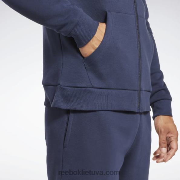 Reebok tapatybės vilnos džemperis su pilnu užtrauktuku FTYF81192 vektorinis laivynas vyrų