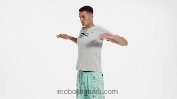 Reebok Activchill grafiniai sportininko marškinėliai FTYF81286 gryna pilka 3 vyrų