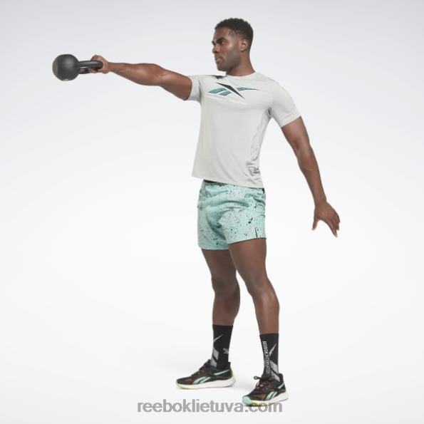 Reebok Activchill grafiniai sportininko marškinėliai FTYF81286 gryna pilka 3 vyrų