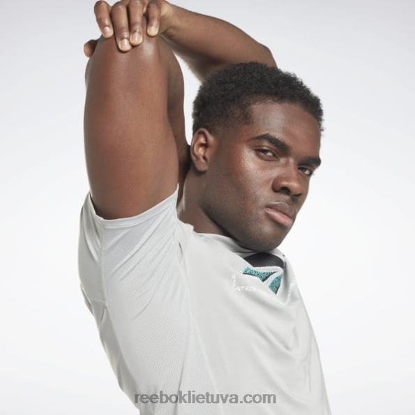 Reebok Activchill grafiniai sportininko marškinėliai FTYF81286 gryna pilka 3 vyrų