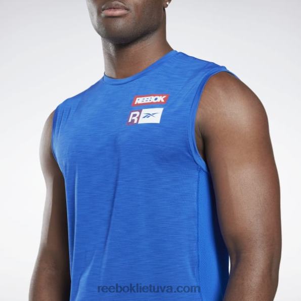 Reebok Activchill marškinėliai be rankovių FTYF81307 mėlynas vektorius vyrų