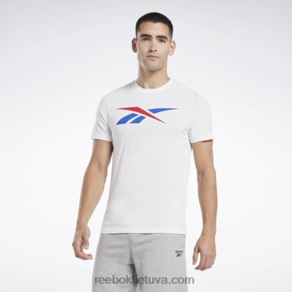 Reebok grafinės serijos vektoriniai marškinėliai FTYF81185 balta / vektorinis raudonas / vektorinis mėlynas vyrų