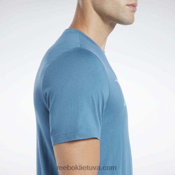Reebok grafinės serijos vektoriniai marškinėliai FTYF81261 plieninis mėlynas s23-r vyrų