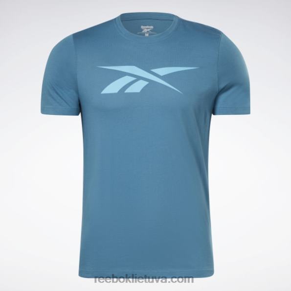 Reebok grafinės serijos vektoriniai marškinėliai FTYF81261 plieninis mėlynas s23-r vyrų