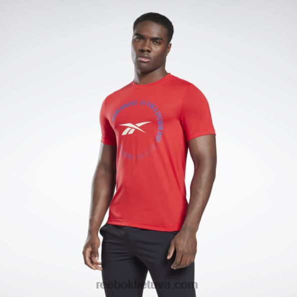 Reebok gyvenimas nėra žiūrovų sporto grafiniai marškinėliai FTYF81295 vektorius raudonas vyrų