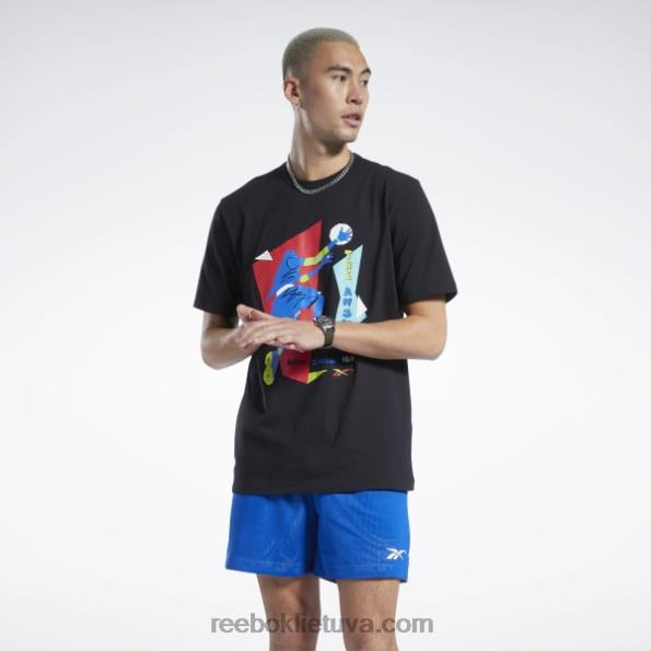 Reebok iverson layup marškinėliai trumpomis rankovėmis FTYF81265 juodas vyrų