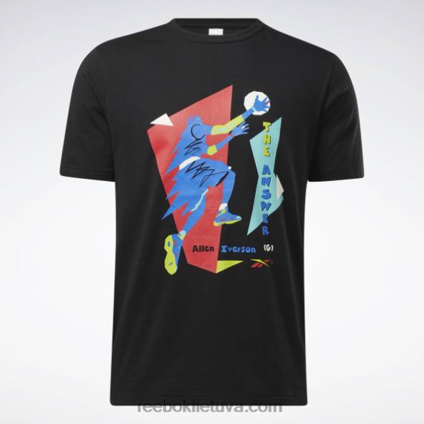 Reebok iverson layup marškinėliai trumpomis rankovėmis FTYF81265 juodas vyrų