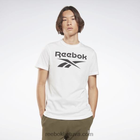 Reebok marškinėliai su dideliu logotipu FTYF81259 baltas vyrų