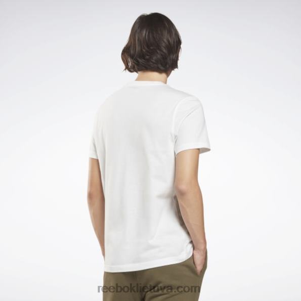 Reebok marškinėliai su dideliu logotipu FTYF81259 baltas vyrų