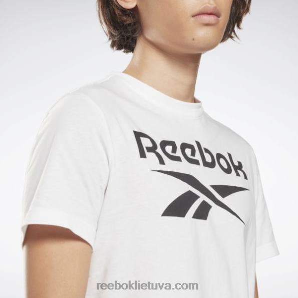 Reebok marškinėliai su dideliu logotipu FTYF81259 baltas vyrų