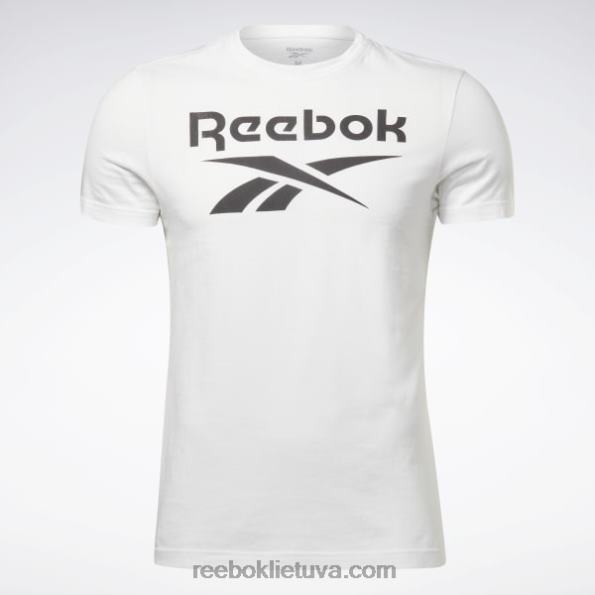Reebok marškinėliai su dideliu logotipu FTYF81259 baltas vyrų