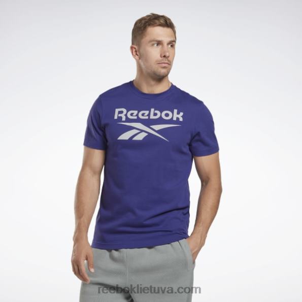 Reebok marškinėliai su dideliu logotipu FTYF81348 drąsiai violetinė vyrų