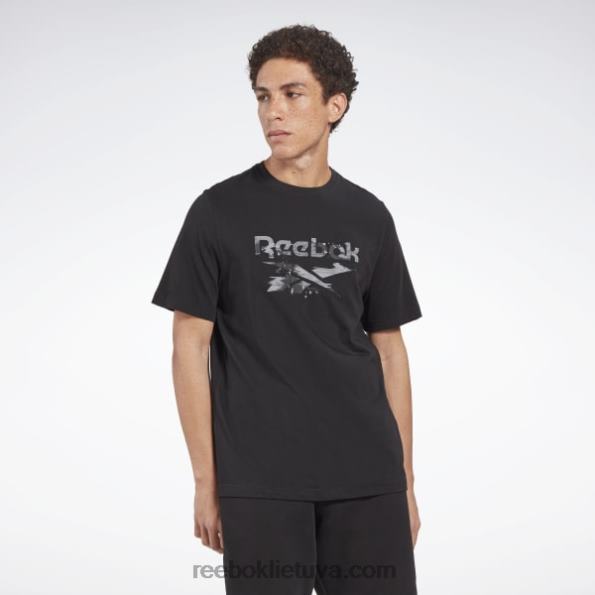 Reebok tapatybės modernūs kamo marškinėliai FTYF81155 juodas vyrų