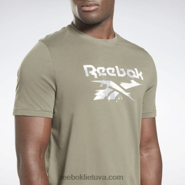 Reebok tapatybės modernūs kamo marškinėliai FTYF81184 medžiotojas žalias vyrų