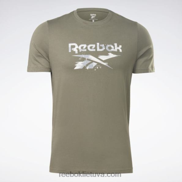 Reebok tapatybės modernūs kamo marškinėliai FTYF81184 medžiotojas žalias vyrų