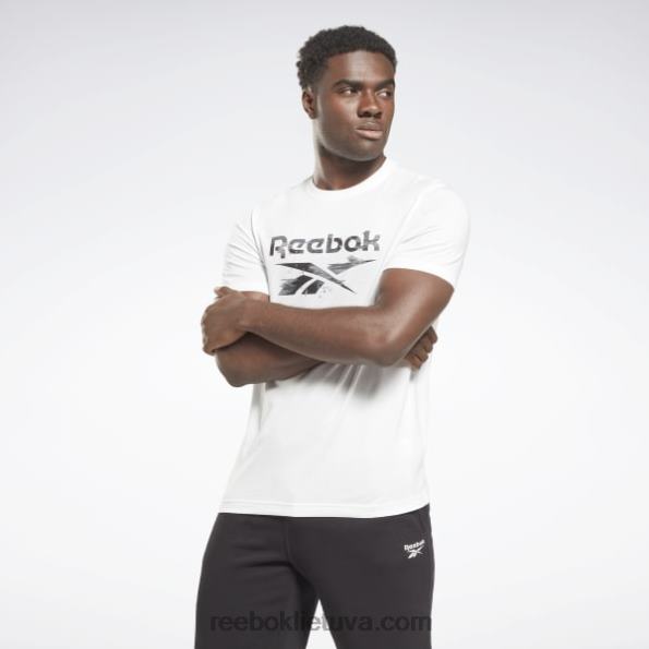 Reebok tapatybės modernūs kamo marškinėliai FTYF81186 baltas vyrų