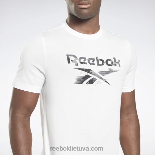 Reebok tapatybės modernūs kamo marškinėliai FTYF81186 baltas vyrų