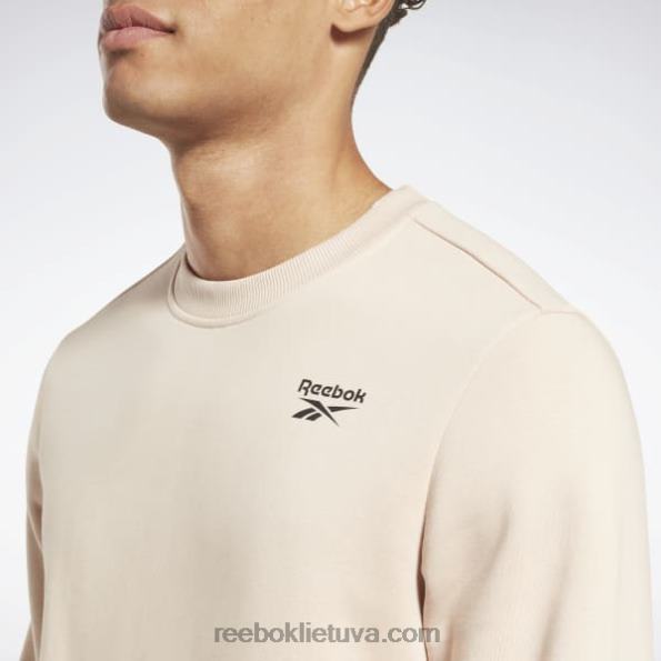 Reebok Identity Fleece Vector crew megztinis FTYF81219 minkštas ekrus vyrų