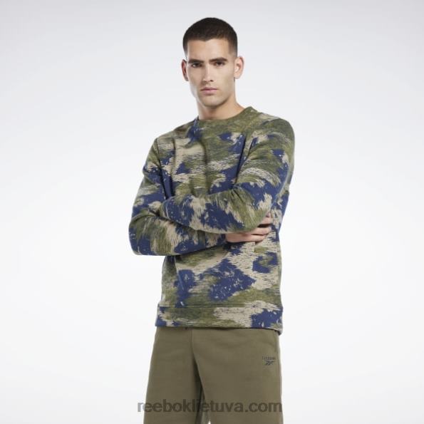 Reebok Identity modernus Camo fleece crew megztinis FTYF81297 medžiotojas žalias vyrų