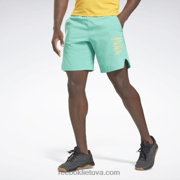 Reebok Epiniai lengvi grafiniai šortai FTYF81349 būsimoji žalsva vyrų