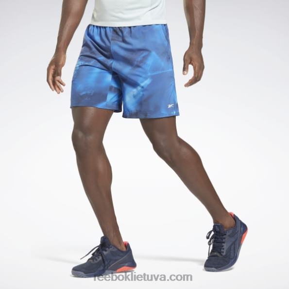 Reebok austin allover print šortai FTYF81343 šviesus kobaltas vyrų