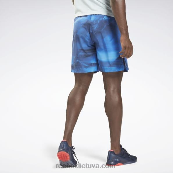Reebok austin allover print šortai FTYF81343 šviesus kobaltas vyrų