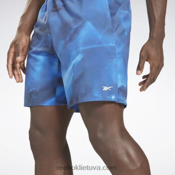 Reebok austin allover print šortai FTYF81343 šviesus kobaltas vyrų