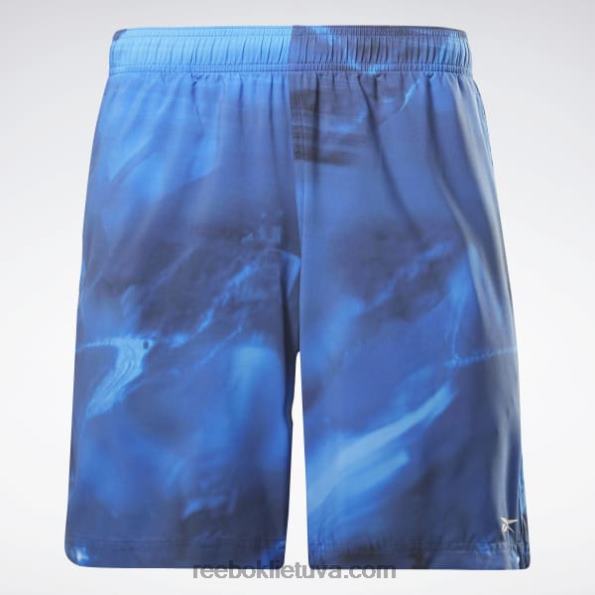 Reebok austin allover print šortai FTYF81343 šviesus kobaltas vyrų