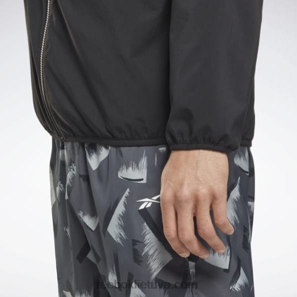 Reebok bėgimo austa vėjo striukė FTYF81182 juodas vyrų