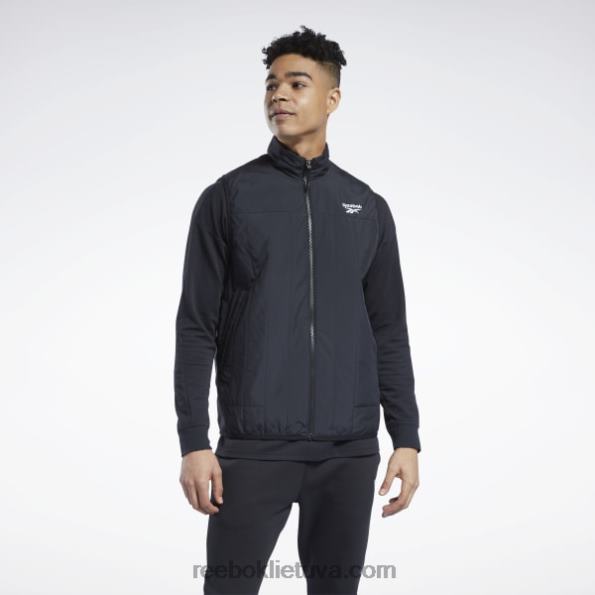 Reebok viršutiniai drabužiai šviesiai paminkštinta liemenė FTYF81174 juodas vyrų